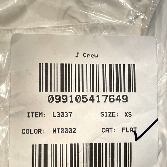 NWT - J crew Point Sur button-front square-neck top cotton poplin XS Extra Small - Picture 2 of 4